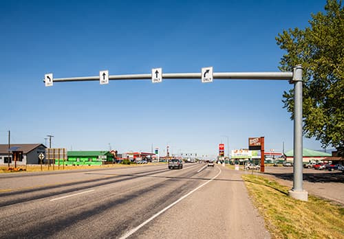 Overhead Sign Structure in Four Corners